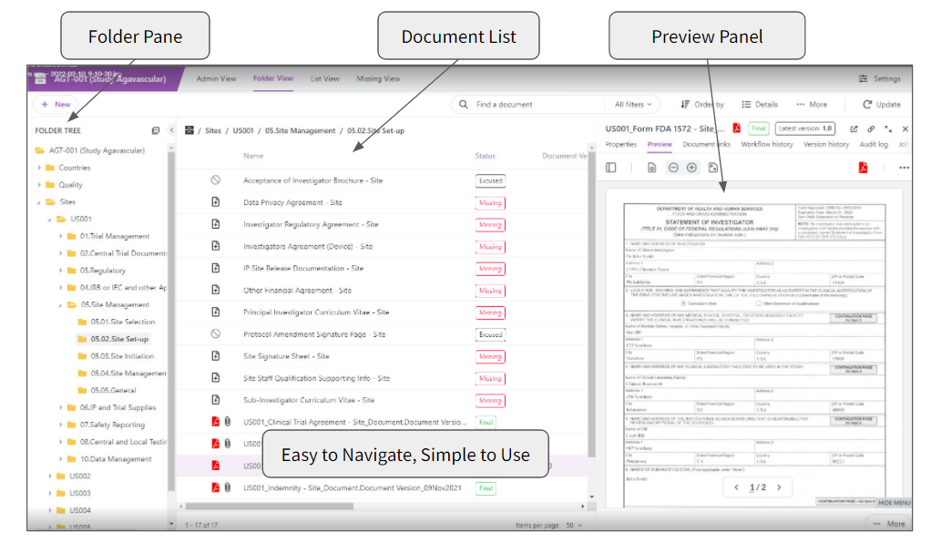 screenshot of Agatha Applications
